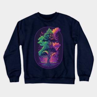 Abstract Cannabis Tree Crewneck Sweatshirt